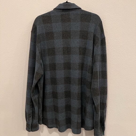 Lucky Brand Men’s Plaid Brushed Jersey Blue Shirt Sz XXL Soft Cozy Gorpcore - Picture 6 of 8